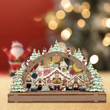 Load image into Gallery viewer, Santa Claus Wooden Christmas Ornament Decorative Village House Handmade Holiday Craft

