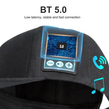 Load image into Gallery viewer, Wireless Bluetooth Speaker Hat with Built in Headphones and Microphone
