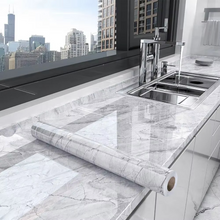 Load image into Gallery viewer, Marble Self Adhesive Waterproof Wallpaper for Bathroom, Kitchen, and Countertops
