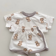 Load image into Gallery viewer, 2PCS Summer Baby Outfit Set, Cotton Short Sleeve Top and Shorts for Infants and Toddlers
