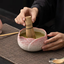 Load image into Gallery viewer, Premium Ceramic Matcha Whisk Set with Crystal Ice Flower Design
