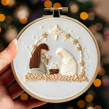 Load image into Gallery viewer, Christmas Embroidery Starter Kit, DIY Cross Stitch Set with Holiday Patterns
