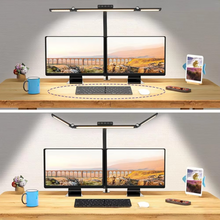 Load image into Gallery viewer, 24W Triple Head LED Desk Lamp with Clamp and Auto Dimming for Office and Home
