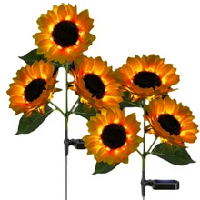 Load image into Gallery viewer, Solar Powered Sunflower Garden Lights for Outdoor Pathways and Landscapes
