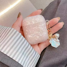 Load image into Gallery viewer, Dreamy Pearl Shell Soft Case with Keychain for AirPods
