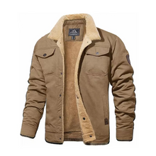 Load image into Gallery viewer, Men’s Retro Plush Jacket - Thick, Windproof, Warm Casual Streetwear
