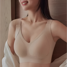 Load image into Gallery viewer, Seamless V-Neck Push-Up Bra with Adjustable Wide Straps
