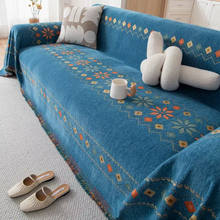 Load image into Gallery viewer, Boho Couch Cover, Non-Slip Chenille Fabric Slipcover with Tassel Design

