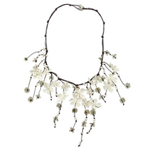 Load image into Gallery viewer, Elegant Multi Layer Waterfall White Flower Tassel Necklace for Women

