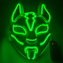 Load image into Gallery viewer, Luminous LED Full Face Fox Mask for Halloween &amp; Cosplay
