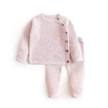 Load image into Gallery viewer, Cozy Knit Baby Sweater and Pants Set for Fall and Winter

