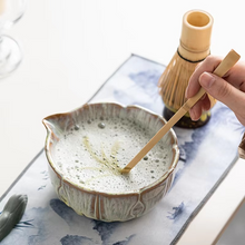 Load image into Gallery viewer, Petal Matcha Set 8 Piece Handcrafted Matcha Tea Ceremony Kit with Glazed Bowl and Whisk
