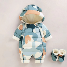 Load image into Gallery viewer, Cozy Fleece Hooded Romper for Babies and Toddlers

