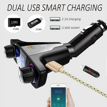 Load image into Gallery viewer, Bluetooth 5.0 Car FM Transmitter with Dual USB Charger and LED Display
