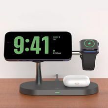 Load image into Gallery viewer, Magnetic 3 in 1 Wireless Charging Station - Fast Charger for iPhone, Apple Watch &amp; AirPods
