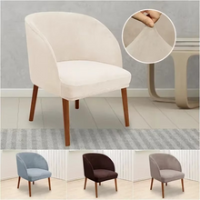 Load image into Gallery viewer, Velvet Armchair Slipcover with Elastic Fit for Curved Armrest Dining Chairs
