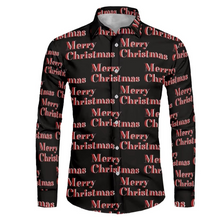 Load image into Gallery viewer, Mens 3D Snow Scene Christmas Shirt with Long Sleeves and Classic Lapel
