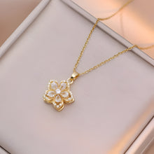 Load image into Gallery viewer, Rotating Flower Pendant Necklace – Non-Tarnish Versatile Jewelry
