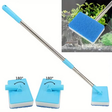 Load image into Gallery viewer, Extendable Aquarium Cleaner with 180° Adjustable Double-Sided Sponge
