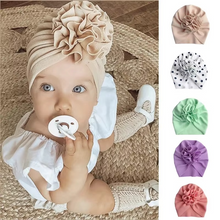 Load image into Gallery viewer, Soft Flower Turban Hat for Baby Girls
