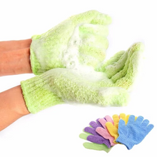 Load image into Gallery viewer, Reversible Exfoliating Shower Gloves, Body Scrub and Cleansing Gloves for Smooth Skin
