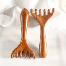 Load image into Gallery viewer, Sandalwood Antler-Shaped Gua Sha Scalp Massager
