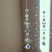 Load image into Gallery viewer, Galaxy Star and Moon Crystal Wind Chime Pendant for Home and Garden Decor
