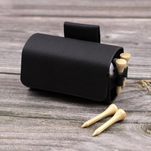 Load image into Gallery viewer, PU Leather Golf Ball Waist Pouch Outdoor Storage Case with Clip
