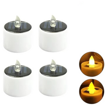 Load image into Gallery viewer, Solar Powered LED Tea Light Candles, Flameless Waterproof Outdoor Rechargeable Decor Lights, 1-10 Pack
