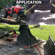 Load image into Gallery viewer, 4 Pcs. Welded Steel Tow Chain Binder Tie Down – Heavy-Duty Grade 70 Transportation Chain

