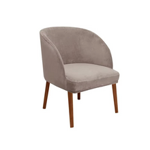 Load image into Gallery viewer, Velvet Armchair Slipcover with Elastic Fit for Curved Armrest Dining Chairs
