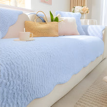 Load image into Gallery viewer, Thick Tuft Fleece Sofa Cover for Warm Winter Coziness

