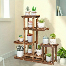 Load image into Gallery viewer, Adjustable 9-Tier Corner Plant Display Stand
