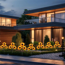 Load image into Gallery viewer, Solar Powered Sunflower Garden Lights for Outdoor Pathways and Landscapes
