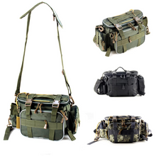 Load image into Gallery viewer, Multi-Pocket Fishing Tackle Bag and Gear Organizer Waist Pack Messenger Handbag

