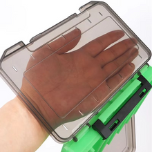 Load image into Gallery viewer, Double Sided Waterproof Fishing Tackle Box with U-Shaped Storage and Transparent Design
