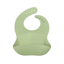Load image into Gallery viewer, Soft Silicone Waterproof Baby Bib with Cute Print and Adjustable Fit

