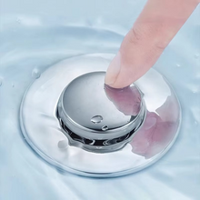 Load image into Gallery viewer, Pop-Up Sink Drain Stopper with Built-In Hair Catcher for Bathroom and Kitchen Sinks
