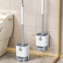 Load image into Gallery viewer, Wall-Mounted Flexi-Handle Toilet Brush with Modern Holder
