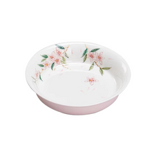 Load image into Gallery viewer, Hand Painted Peach Blossom Ceramic Tea Tray and Pot Holder
