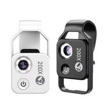 Load image into Gallery viewer, 200X Zoom Professional Microscope Lens for Smartphones with Clip
