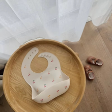 Load image into Gallery viewer, Soft Silicone Waterproof Baby Bib with Cute Print and Adjustable Fit

