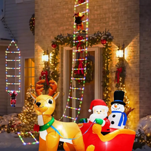 Load image into Gallery viewer, Christmas LED Ladder Lights with Climbing Santa for Indoor Holiday and Tree Decoration

