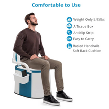 Load image into Gallery viewer, Portable Comfort Commode with 5-Gallon Capacity and Sturdy Handrails

