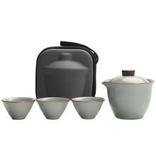 Load image into Gallery viewer, Portable Ceramic Travel Tea Set for Home and Outdoor Use
