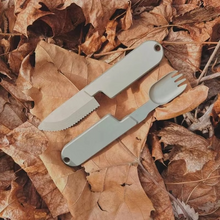 Load image into Gallery viewer, Compact 2-in-1 Camping Cutlery Set - Detachable Knife and Fork, Ideal for Travel
