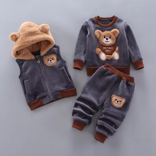 Load image into Gallery viewer, Cozy Cotton Baby Winter Outfit Set, Warm Hooded Sweater and Pants for Boys and Girls
