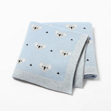 Load image into Gallery viewer, Super Soft Knit Baby Blanket with Cute Koala Design

