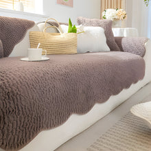 Load image into Gallery viewer, Thick Tuft Fleece Sofa Cover for Warm Winter Coziness
