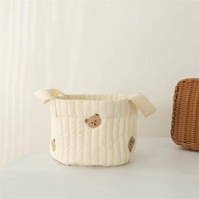 Load image into Gallery viewer, Quilted Baby Diaper Storage and Toy Organizer Tote
